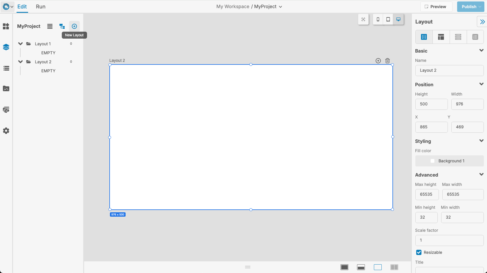 Adding Widget To Layout Example